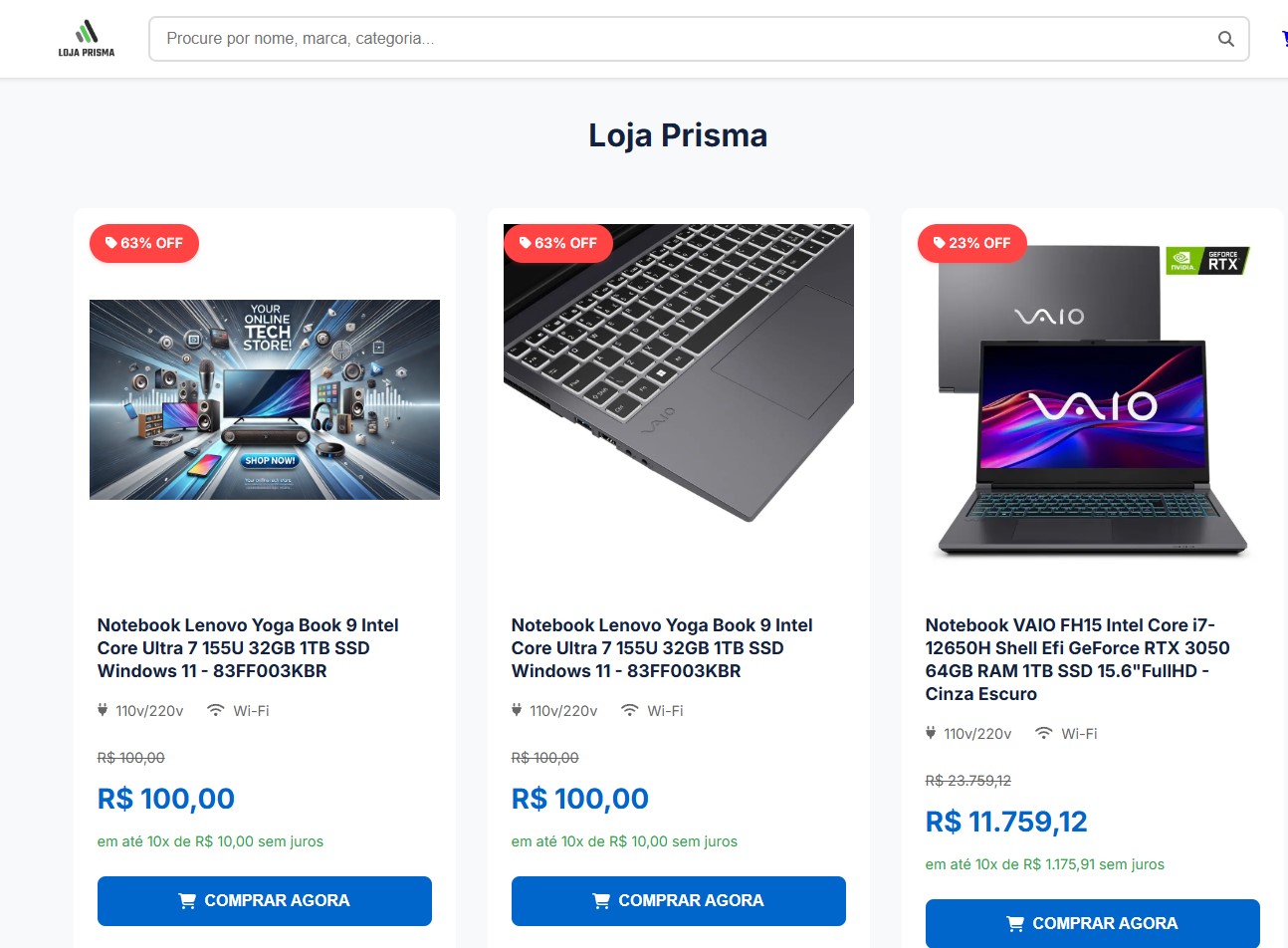 TELA DE SITE COMPLETA